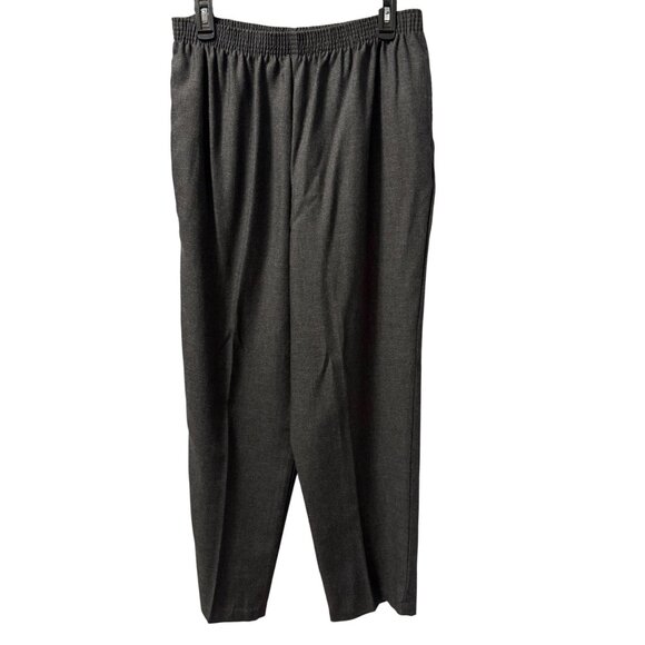 BonWorth Womens Dark Gray Elastic Waist Pull-On Pants Sz PL pants. NWT - Picture 1 of 12